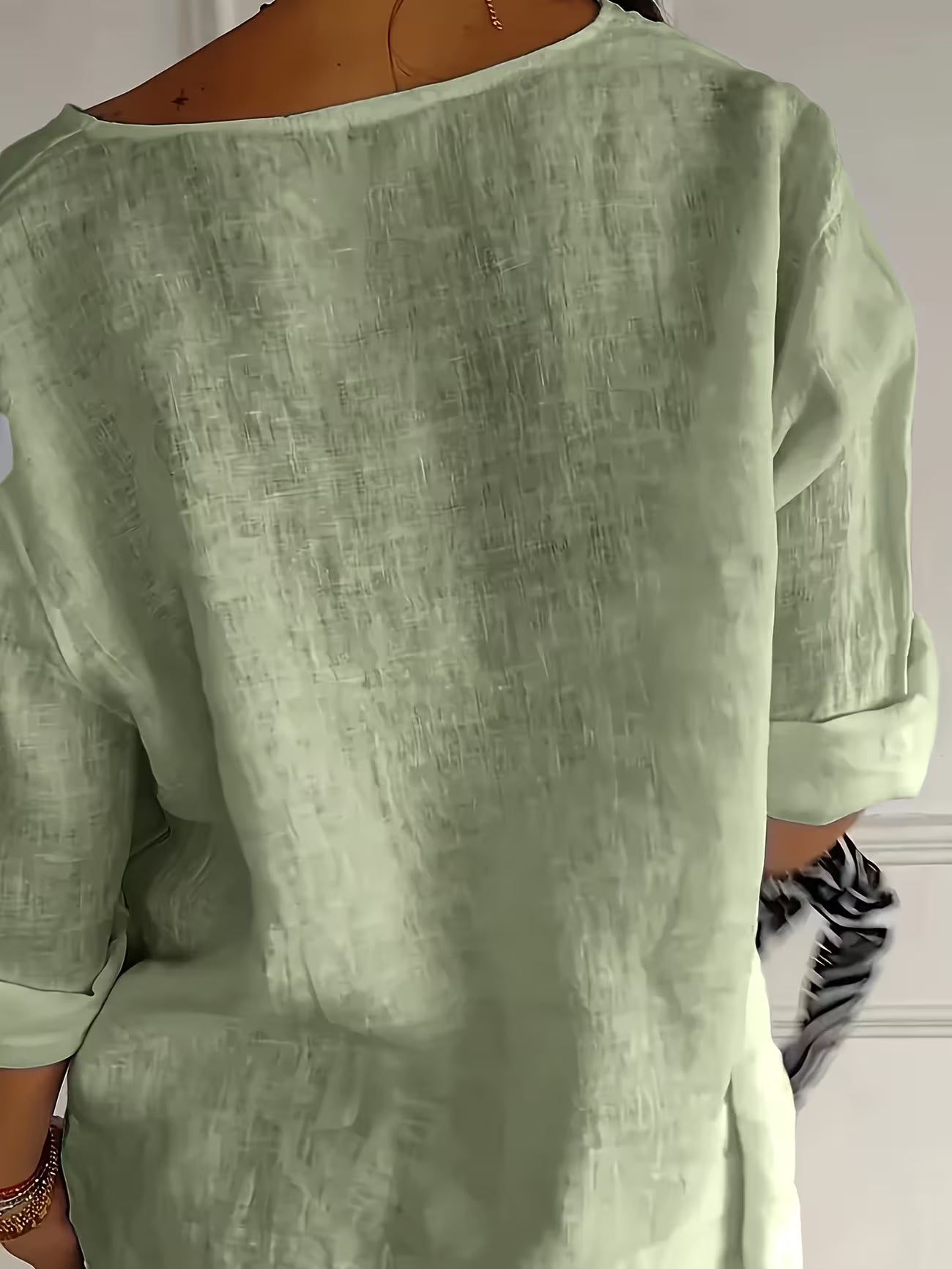 Women's Relaxed Button Front Cotton Blend Shirt