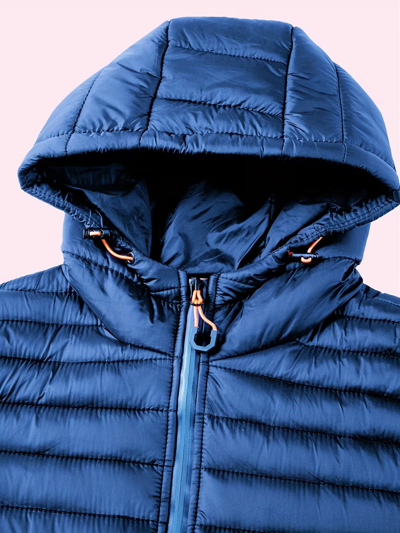 Men's Hooded Quilted Padded Winter Coat Outerwear