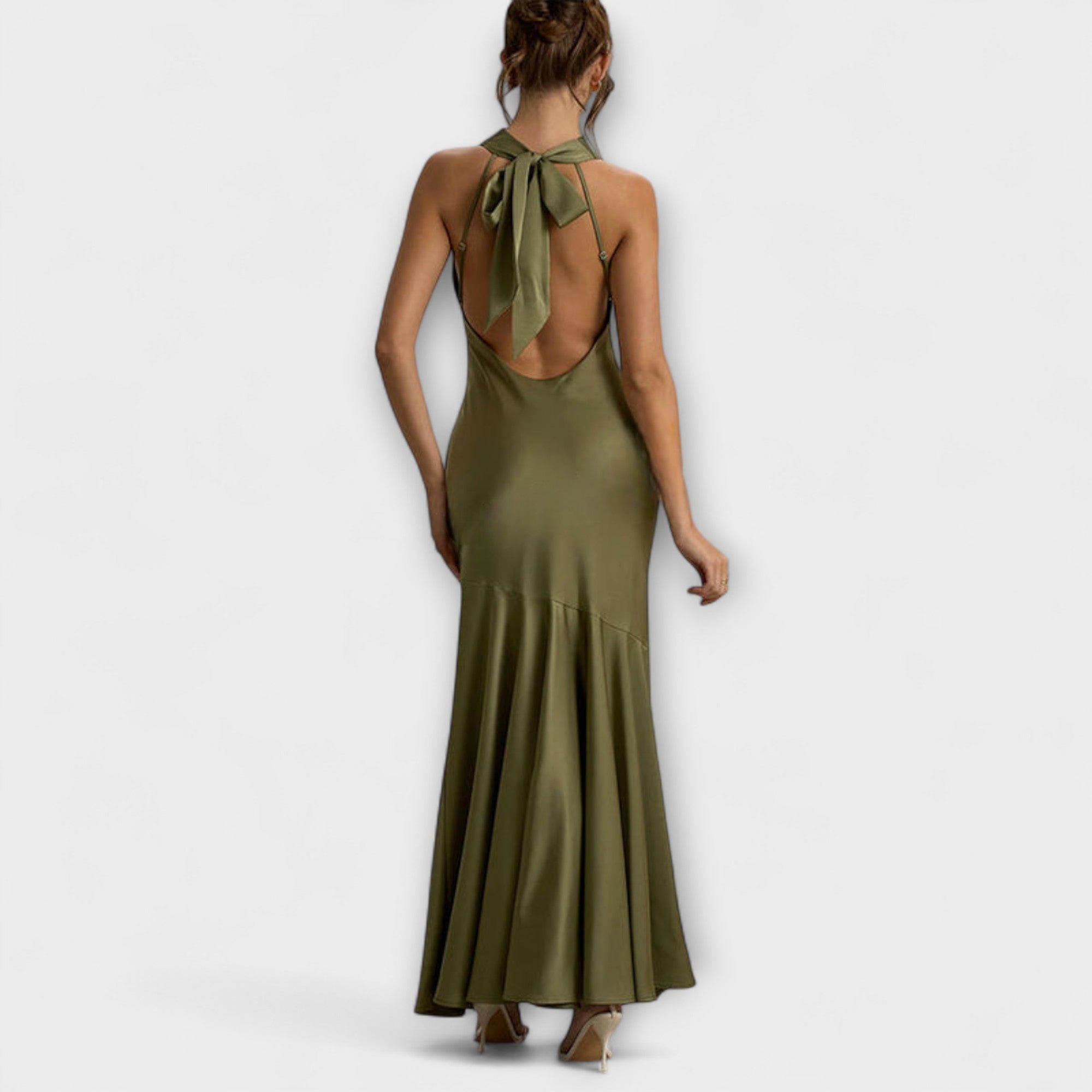 Elegant Maxi Dress In Satin