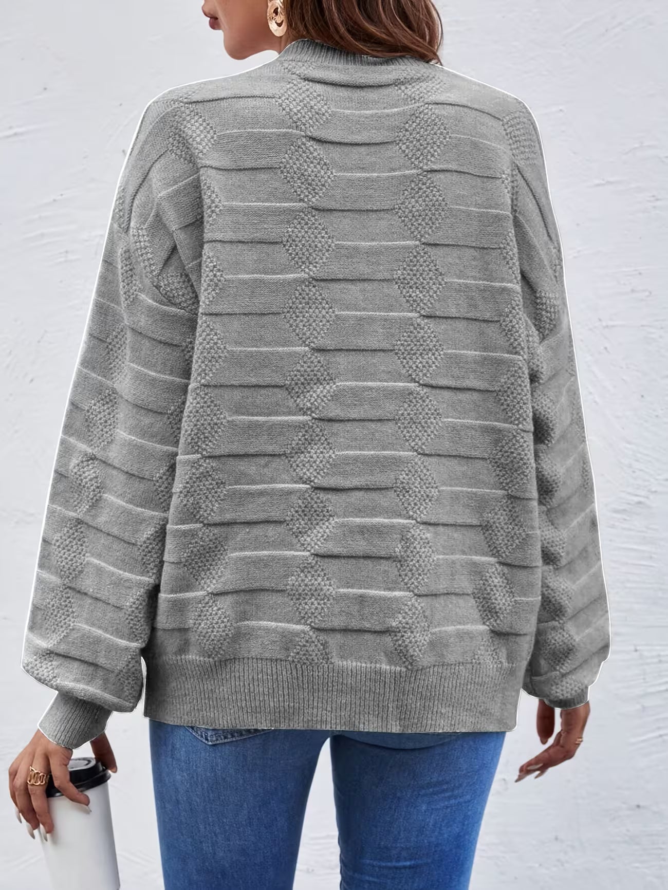 Women's Casual Crew Neck Long Sleeve Sweater Shirt