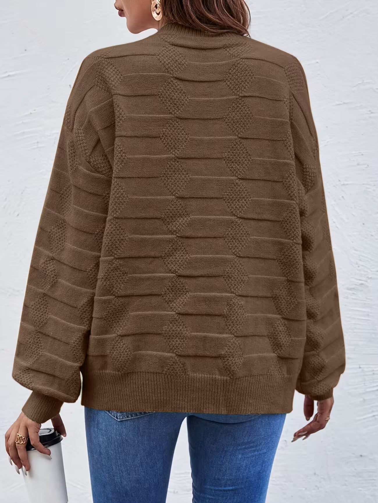 Women's Casual Crew Neck Long Sleeve Sweater Shirt