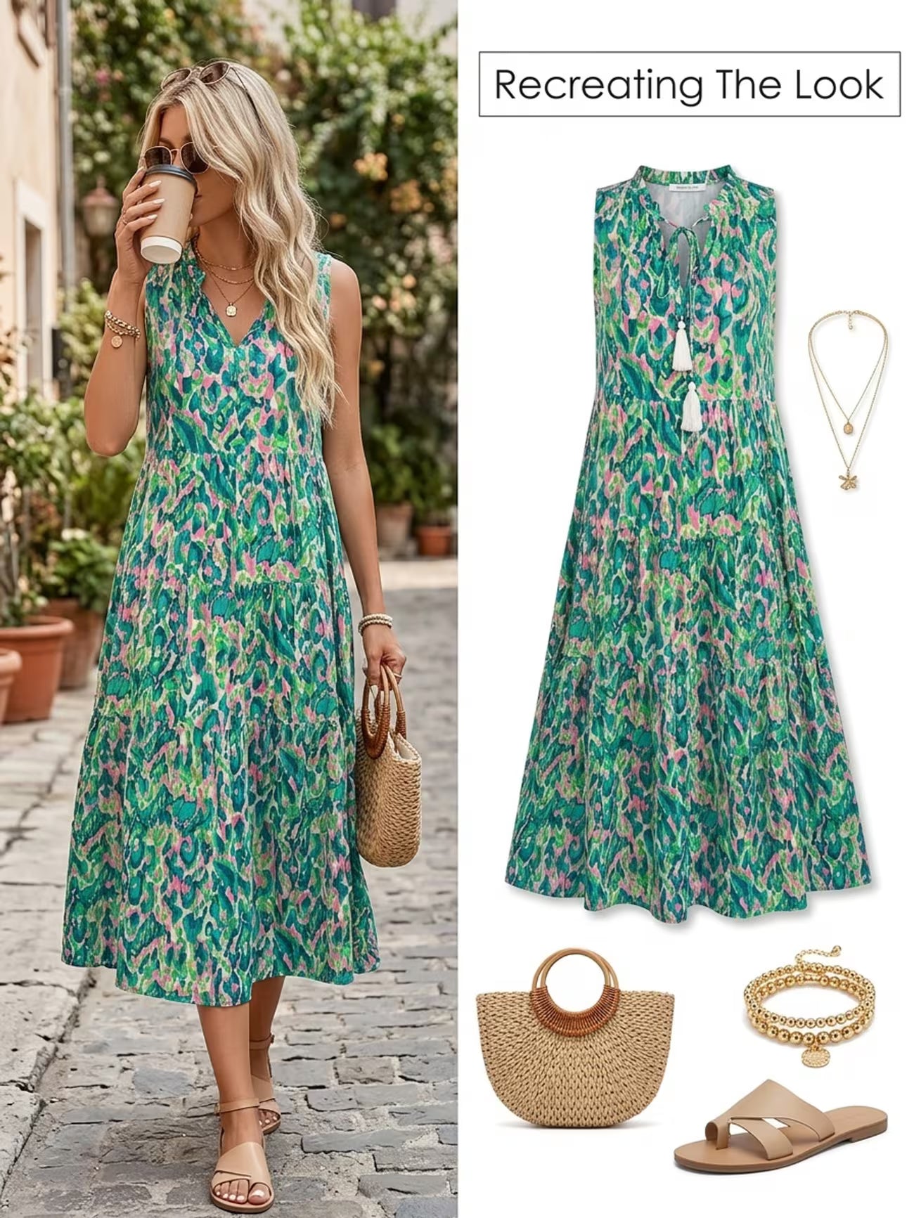 Women's Sleeveless Bohemian Fringe Tie Dress