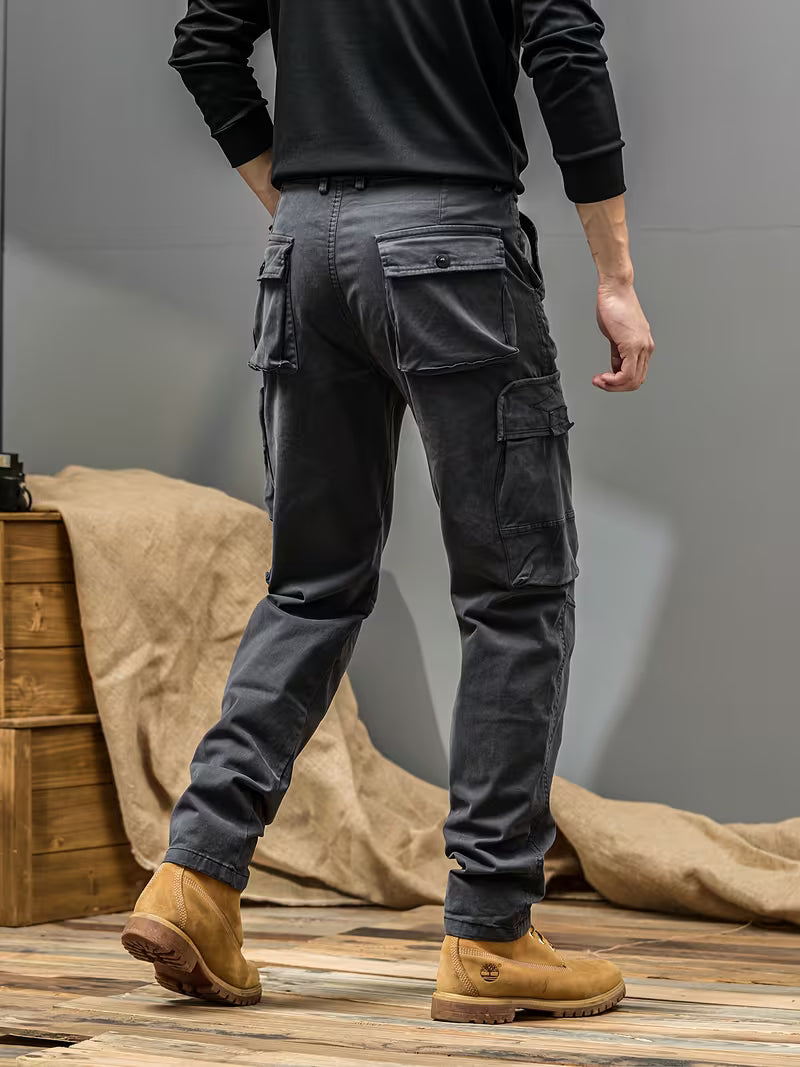 Men's Relaxed Straight-leg Cargo Pants Trousers
