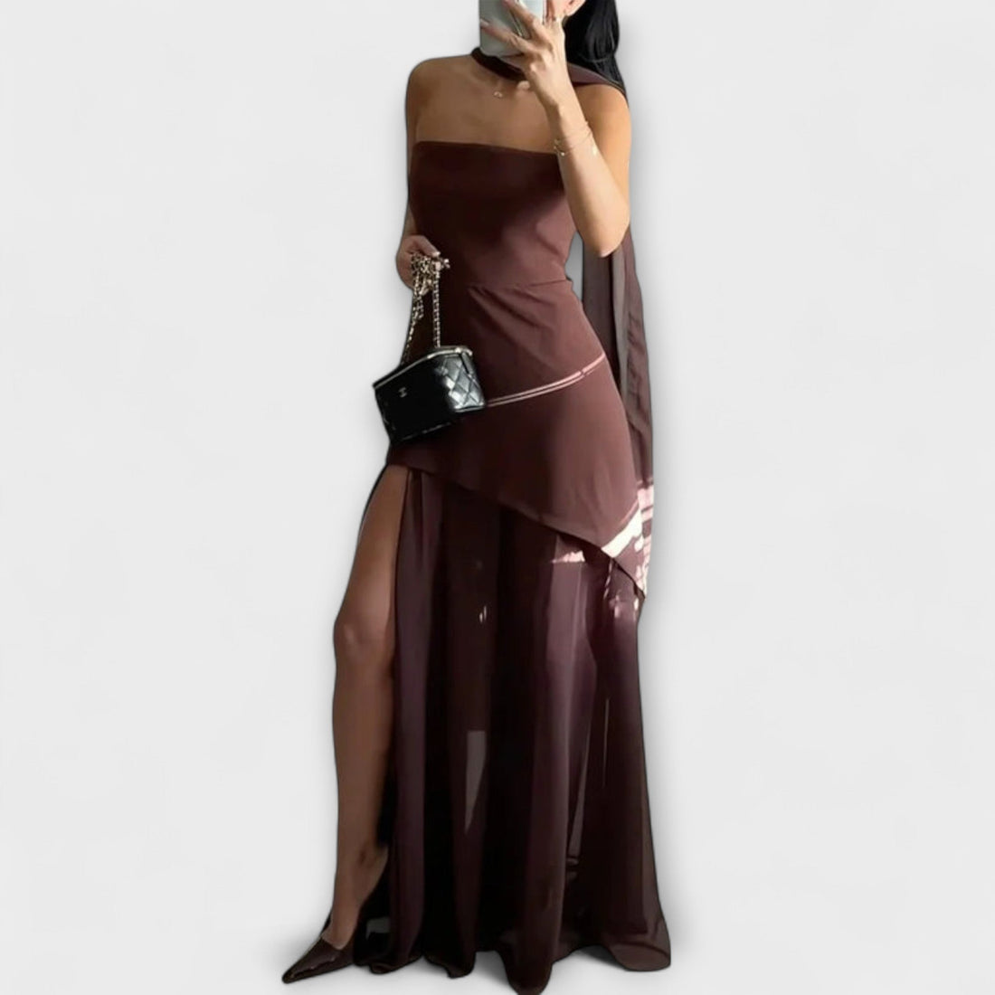 Maxi Dress Made Of Chiffon