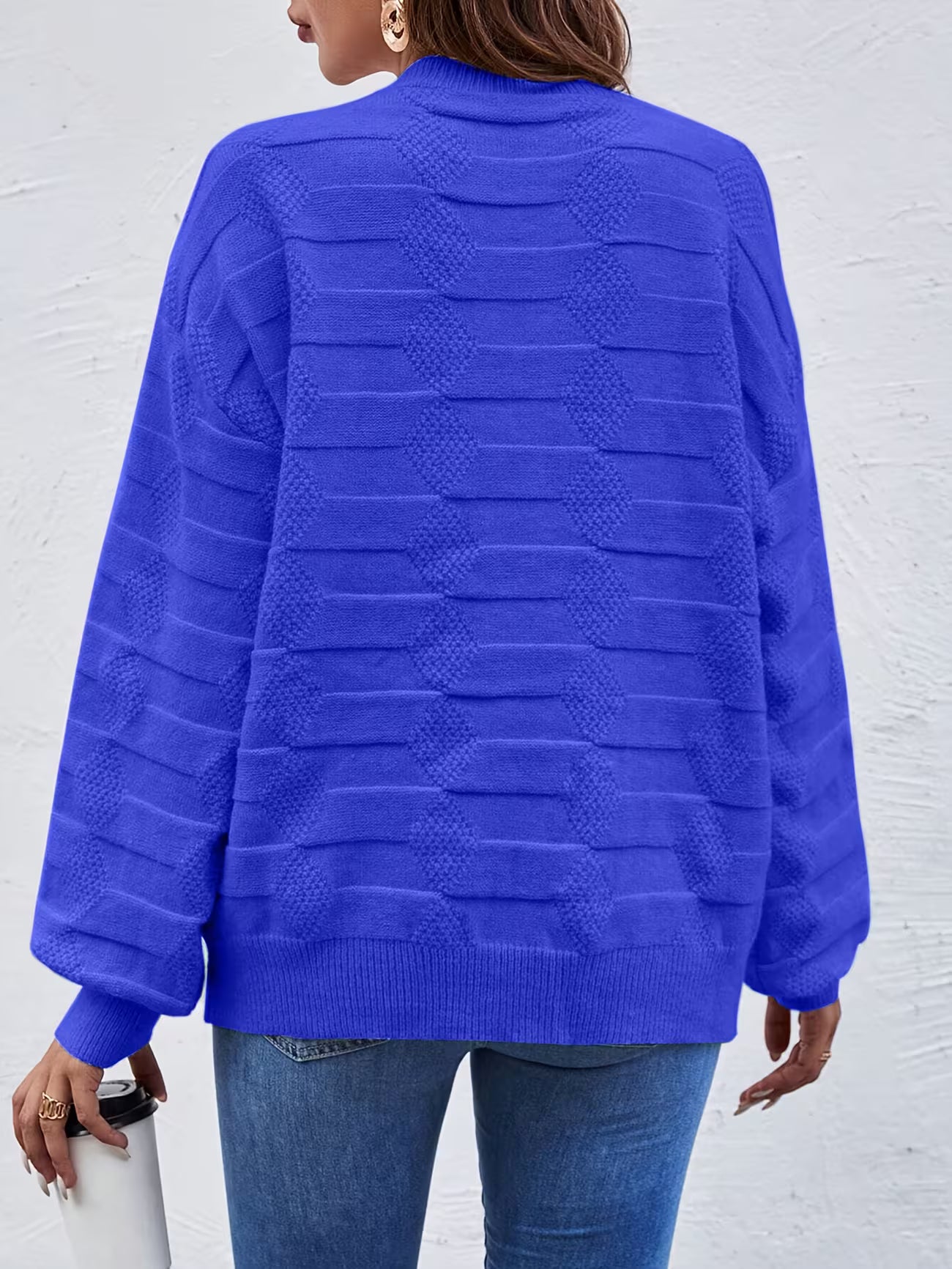 Women's Casual Crew Neck Long Sleeve Sweater Shirt