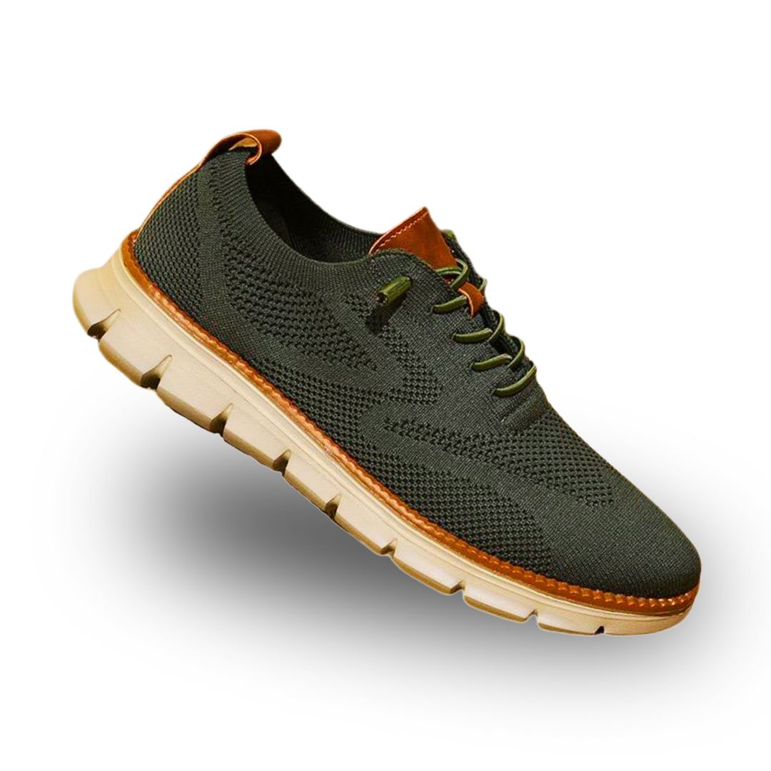 Men's White Lace-Up Sneakers