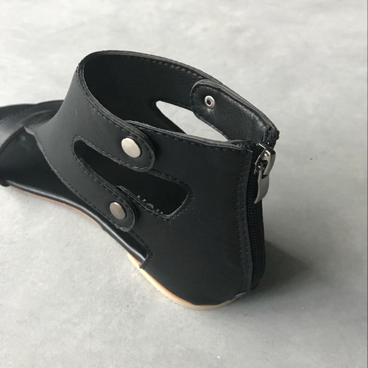 Women Brown Cutout Ankle Sandals