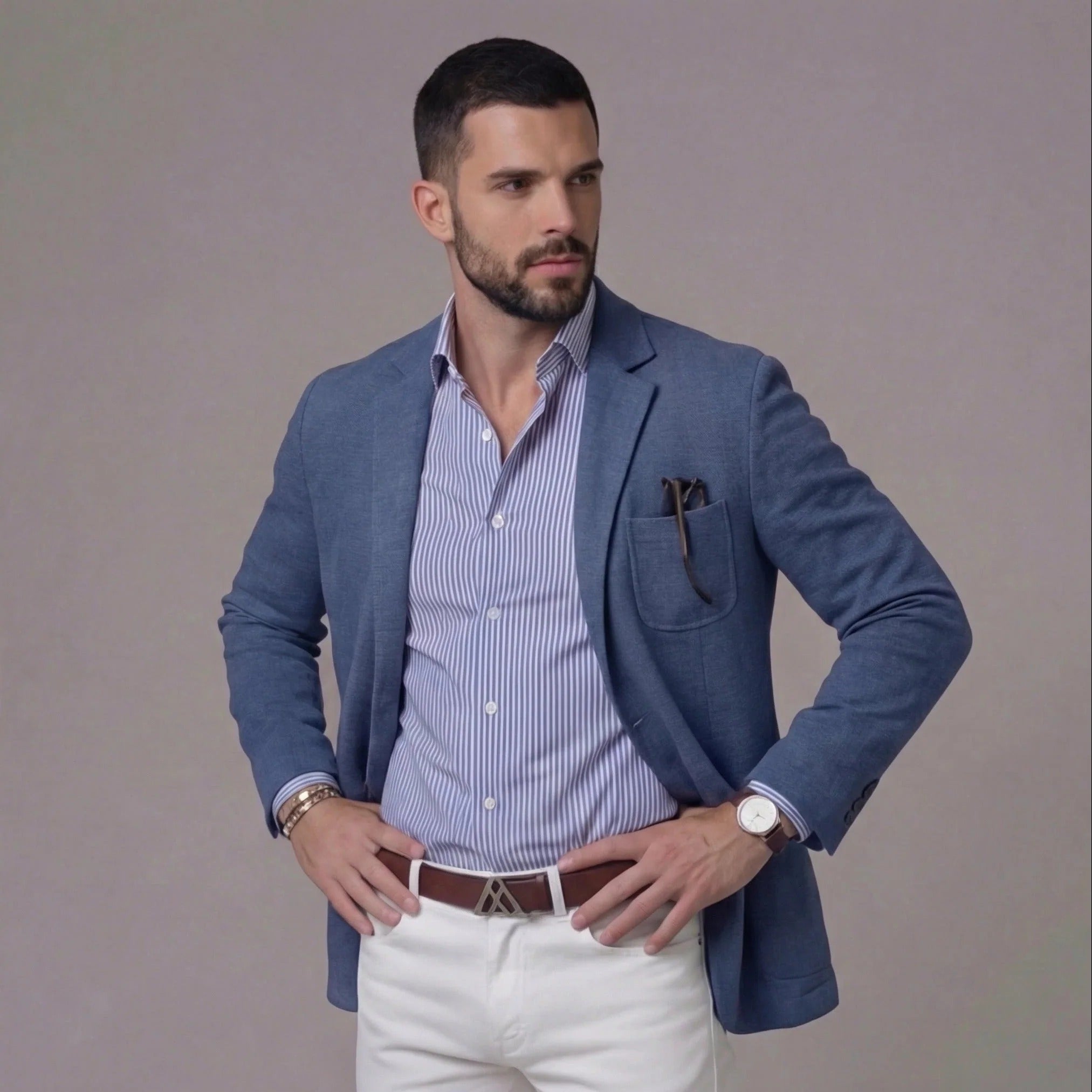 Men's Blue Blazer Jacket