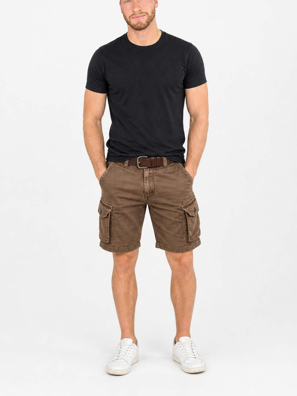 Men's Brown Vintage Cargo Shorts