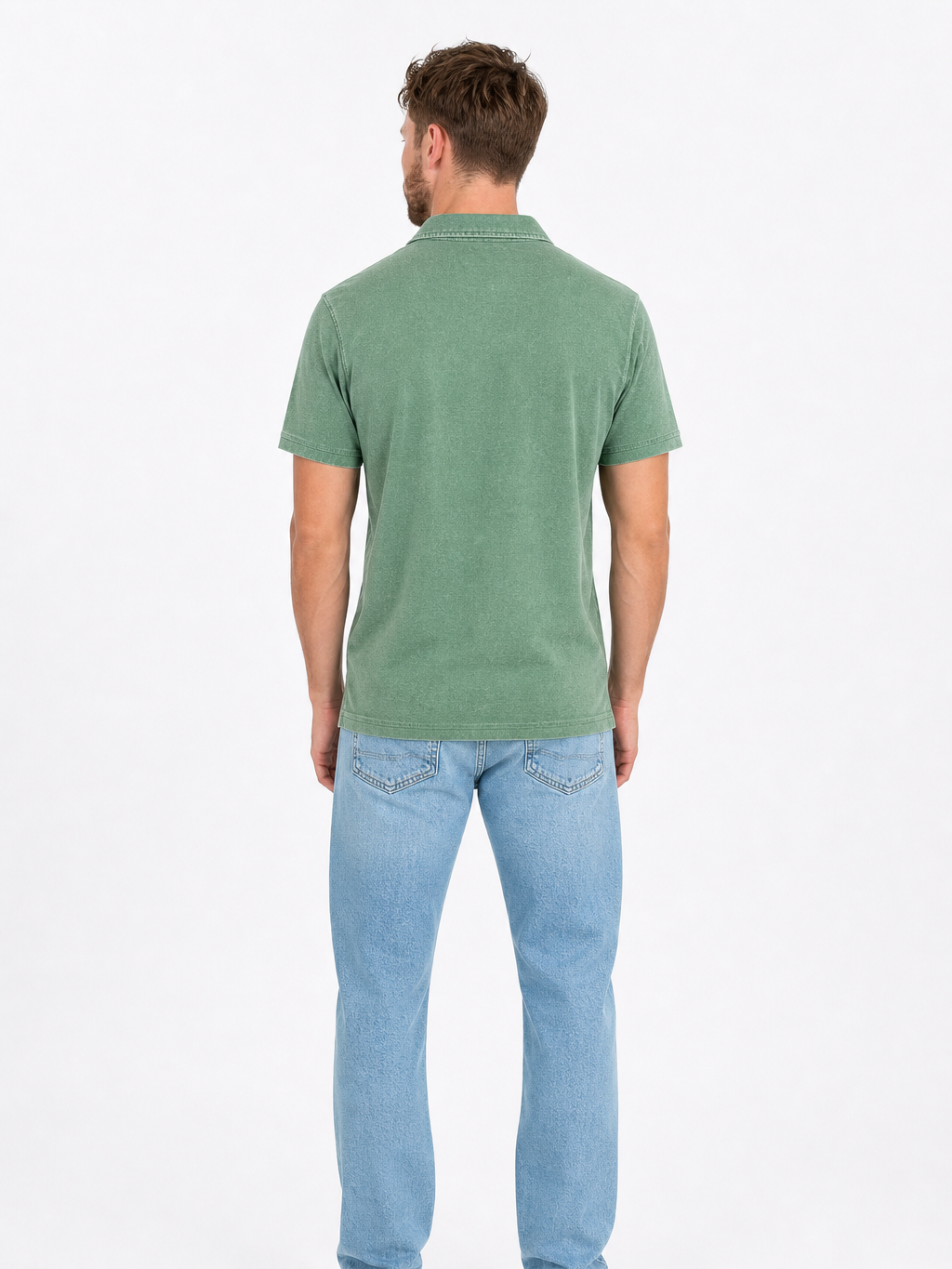 Men's Blue Short Sleeve Polo Shirt