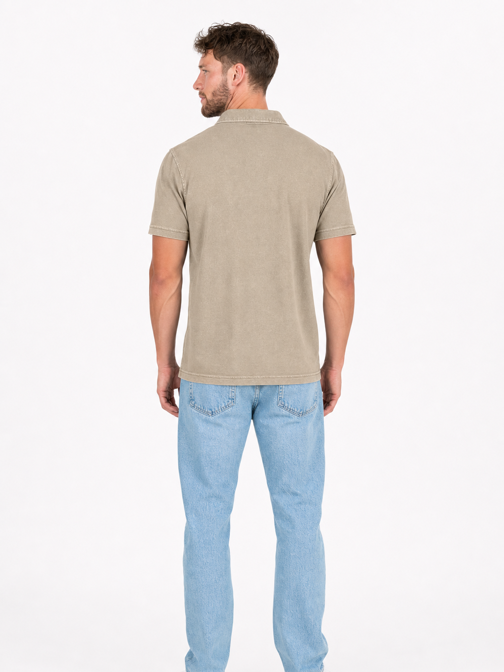 Men's Blue Short Sleeve Polo Shirt