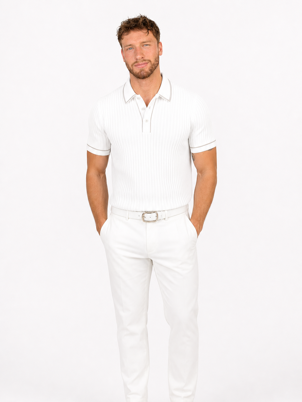 Men's Contrast Collar Short Sleeve Western Shirt