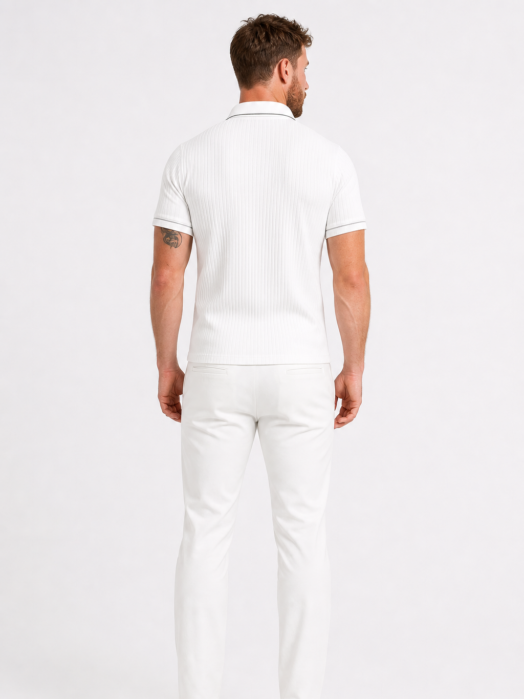 Men's Contrast Collar Short Sleeve Western Shirt