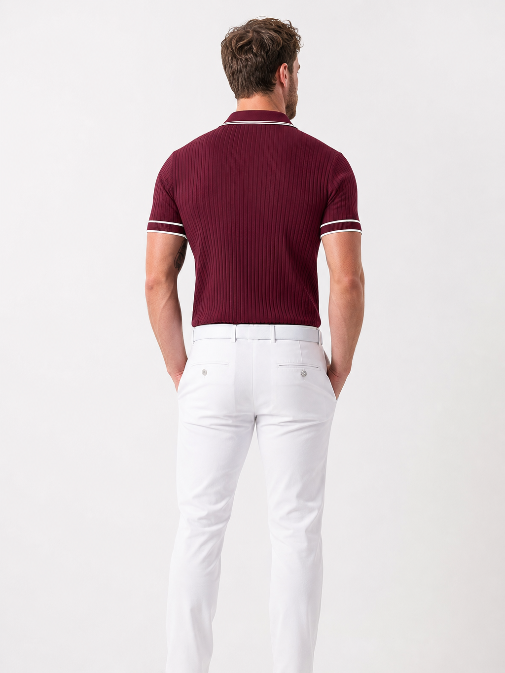 Men's Contrast Collar Short Sleeve Western Shirt