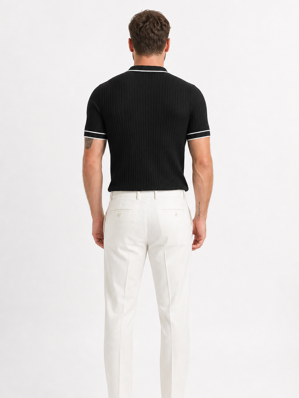 Men's Contrast Collar Short Sleeve Western Shirt