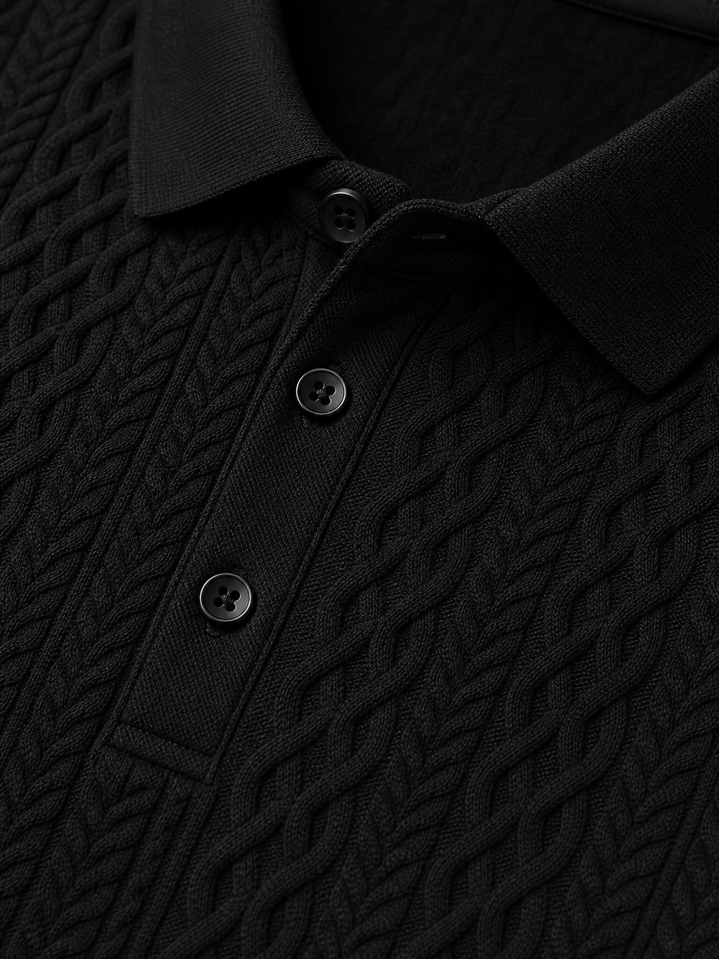 Mens Jacquard Block Collar Casual Shirt