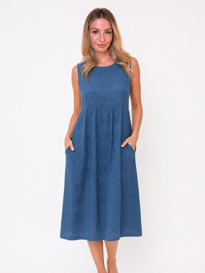 Women's Sleeveless Midi Dress – Formal Occasion & Wedding Guest Style
