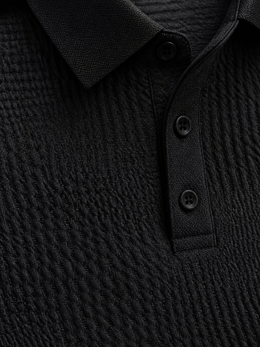 Men's Jacquard Ribbed Long Sleeve Shirt