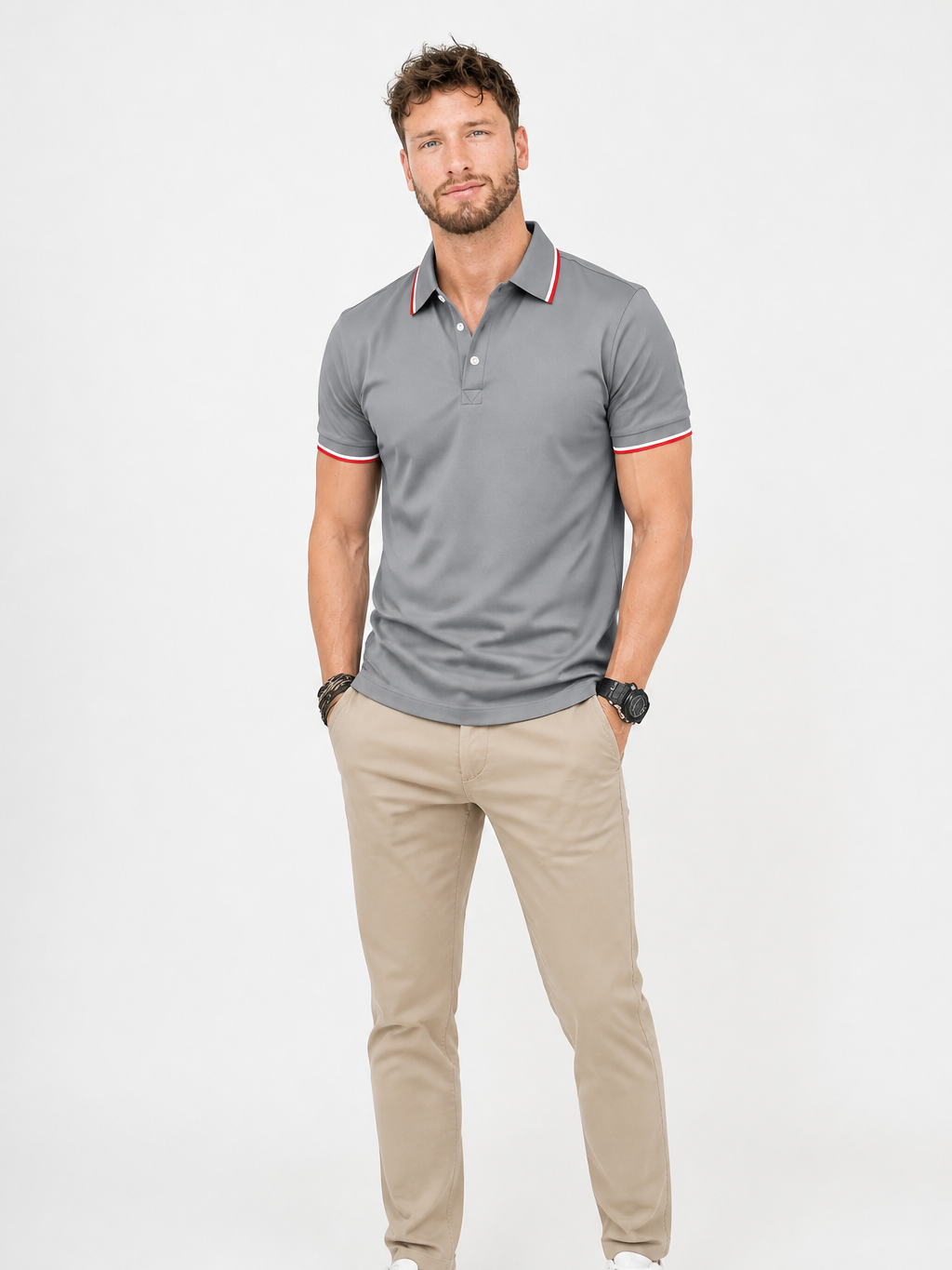 Men's Classic Button Collar Casual Shirt